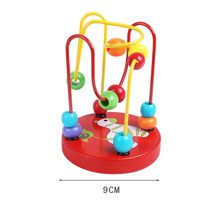 Baby Learning And Playing Educational Elephant/Zebra/Giraffe/Rhinoceros Activity Wooden Maze Beads Toys