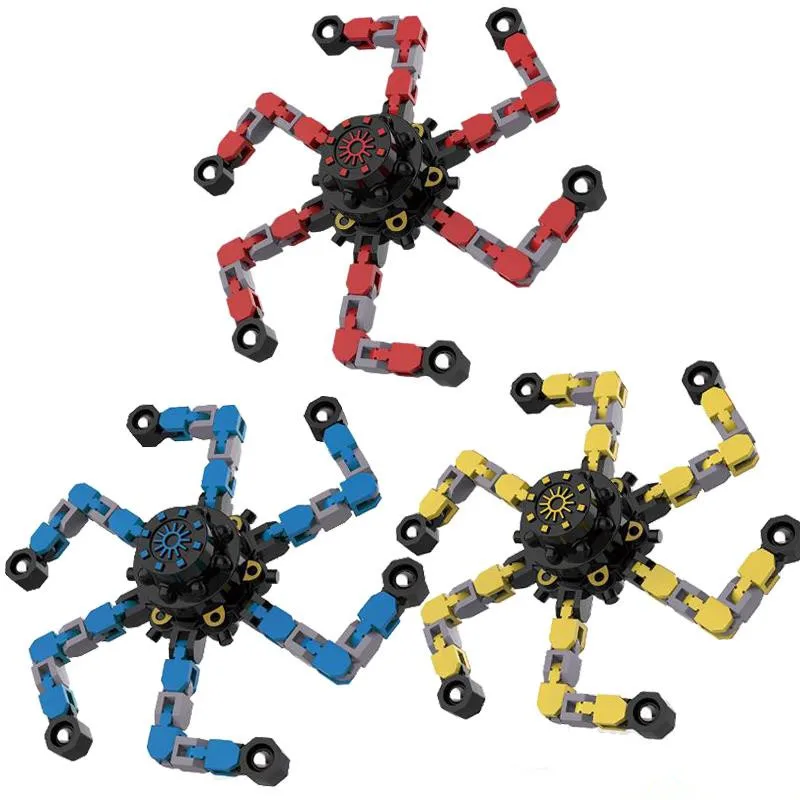 Novelty Fidget Spinner Diy Deformable Stress Relief Toy Fingertip Spin Top Antistress Mechanical Chain Gyroscope Toy For Kids