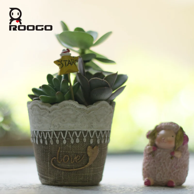  Roogo home 2017 оптовая продажа винтажный Рождественский горшок для растений контейнеры суккулентов цветочные вазы/цветочный сада