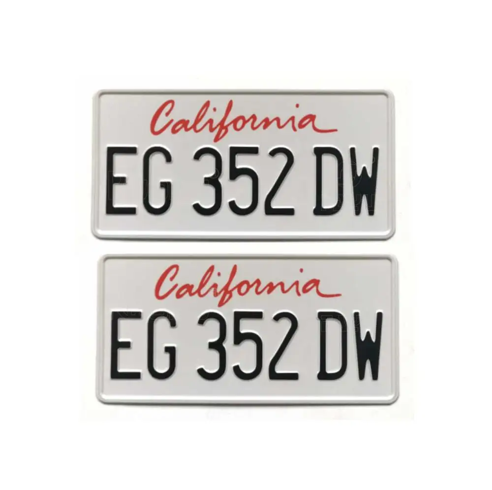 custom metal embossed aluminum car license plate souvenir car license plate