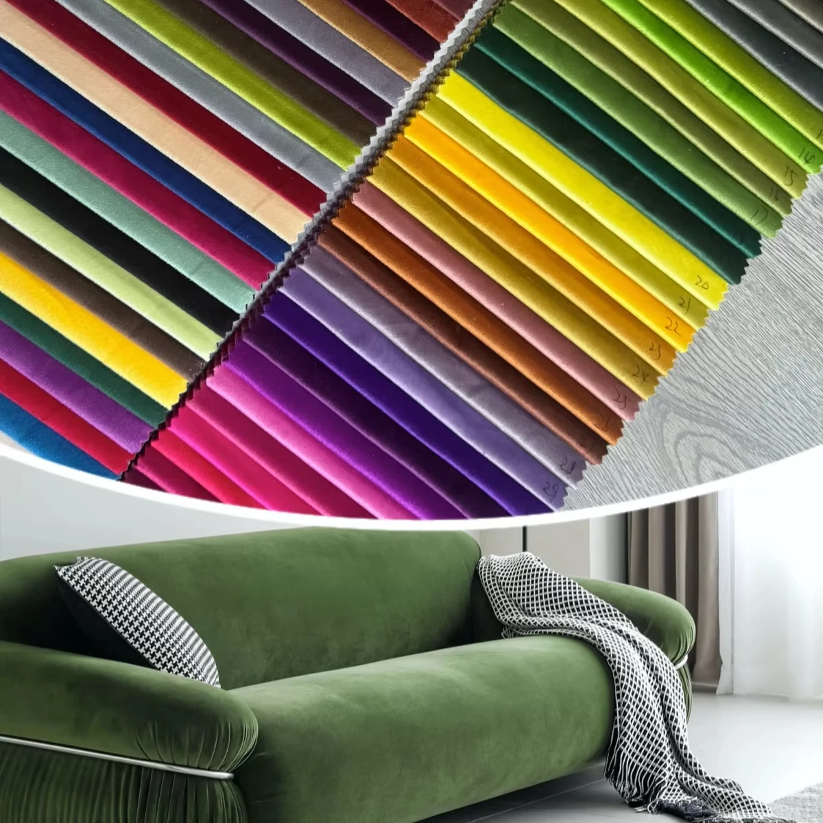 High quality 100% polyester 280cm sofa holland fabric knitted fancy velvet waterproof upholstery fabric for sofa couch furniture