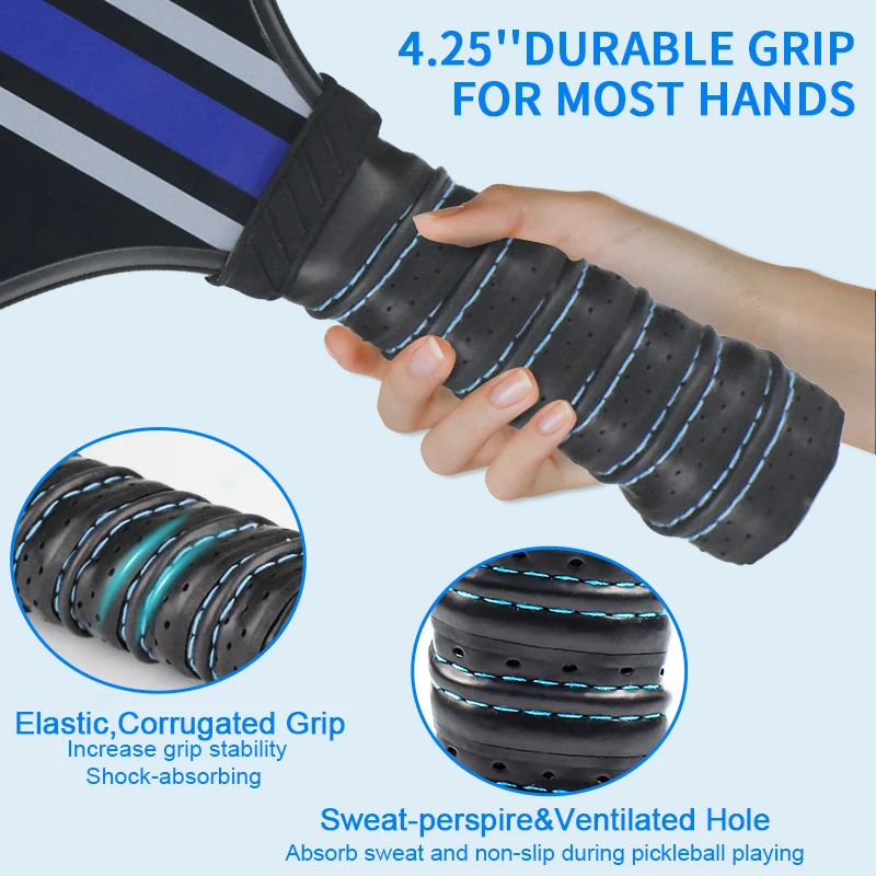 Good quality USAPA Approved T300  carbon fiber sports professional  pickleball paddle light weight honeycore pickleball racket