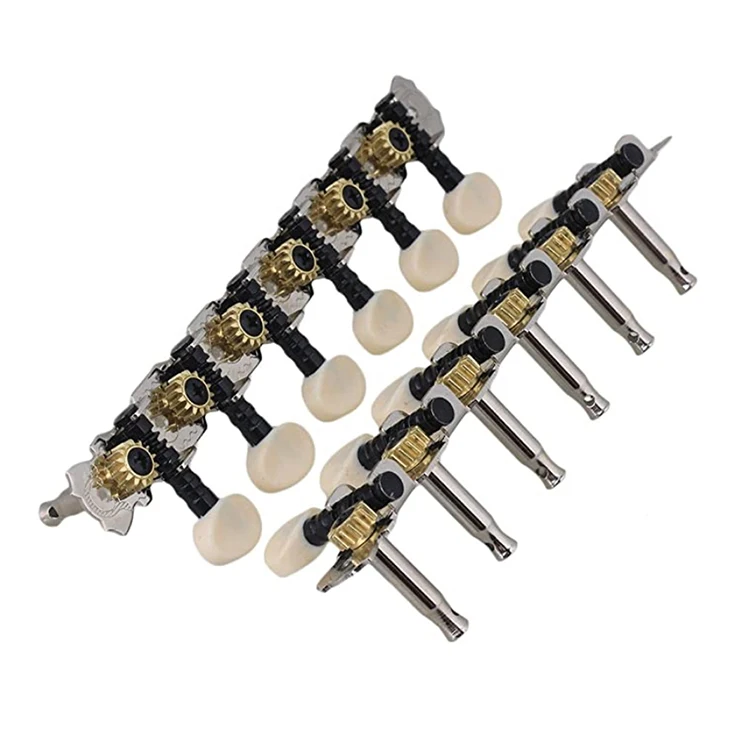 Wholesale 6L+ 6R 12 Strings Acoustic Machine Heads Mandolin Guitar Tuning Pegs with Single Hol