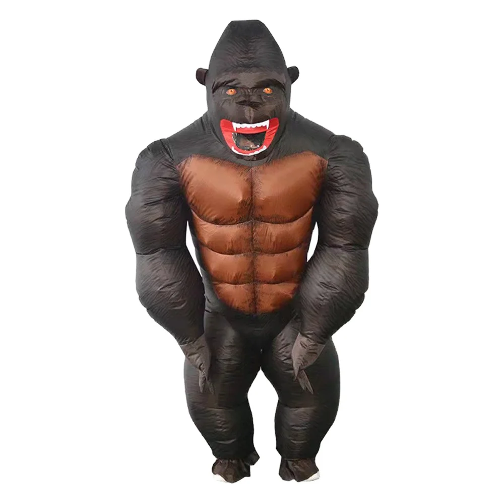 customized child adult size christmas holiday party giant inflatable gorilla costume in advertising air blown costume