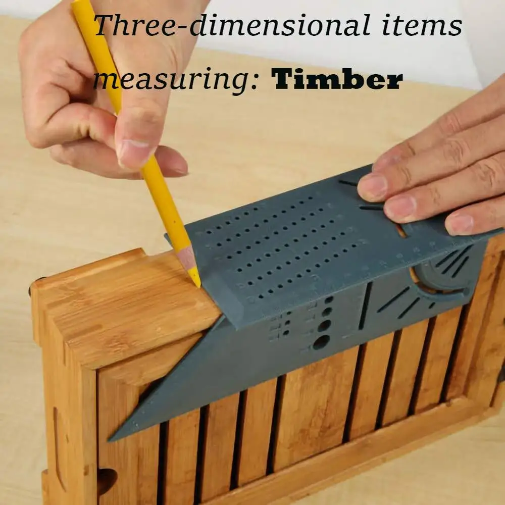 
Woodworking Square Size Measure Ruler With Carpenter Pen 3D Rule 