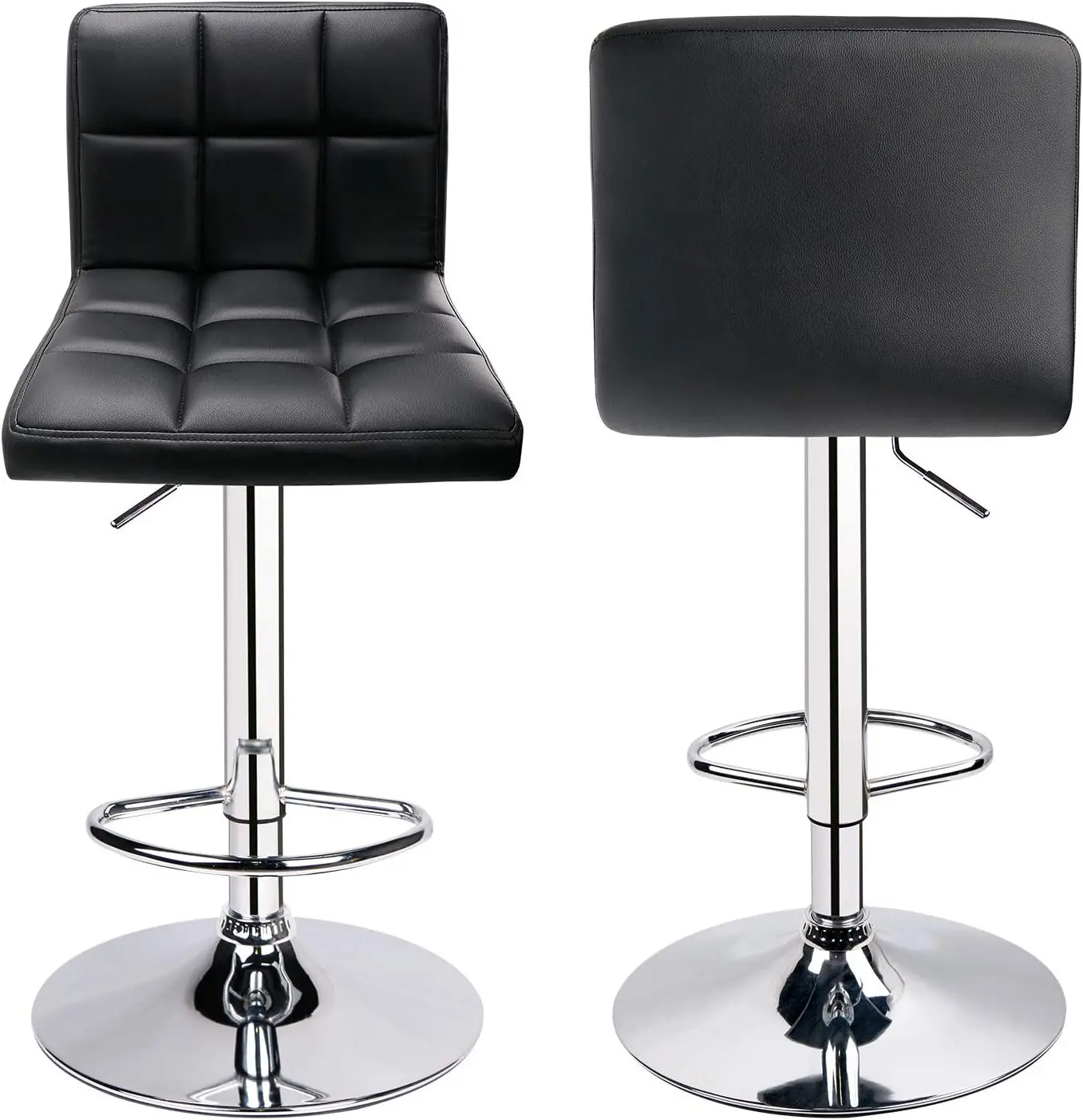 Регулируемое поворотное кожаное кресло с высокой спинкой для ресторана и бара в нордическом стиле