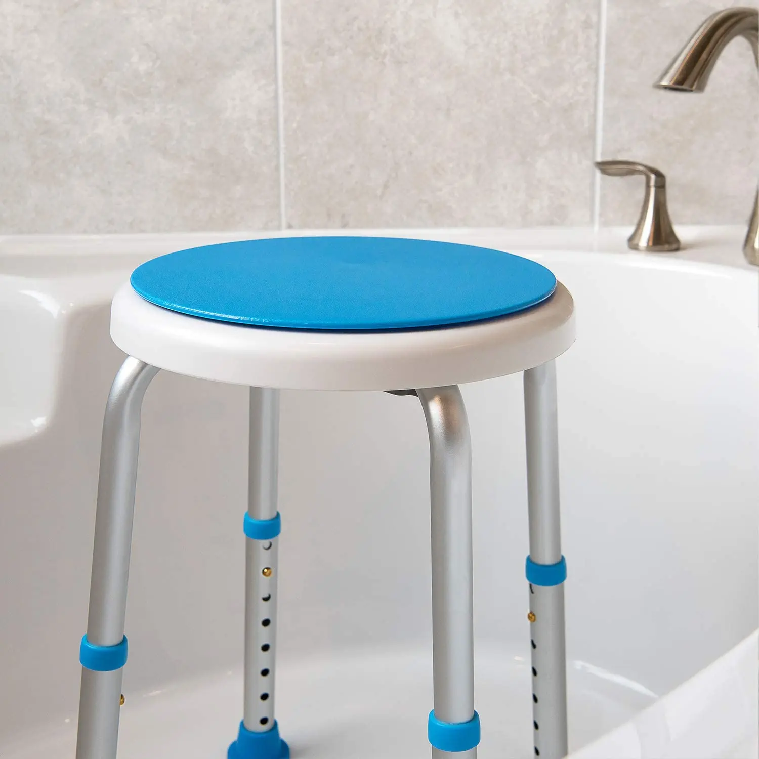 Bathroom safety equipment height adjustable swivel bath stool shower chair