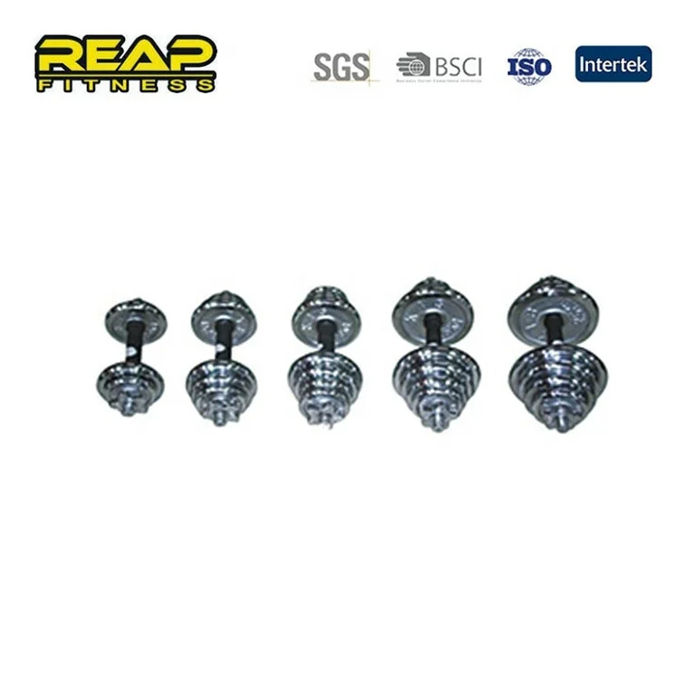 Reapbarbell Wholesale gym basic equipment 30kg chroming dumbbell set