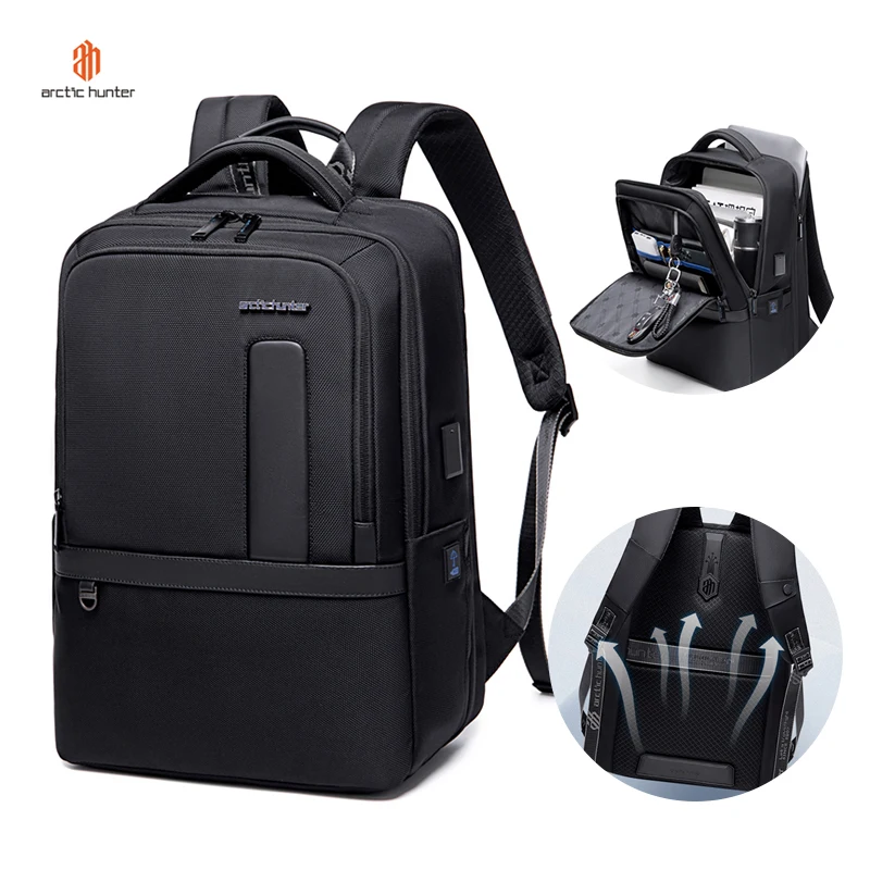ARCTIC HUNTER Backpack For Travelling  Mens  BackPacks Business expandable Laptop Backpack Bag With USB Charging Port mochila