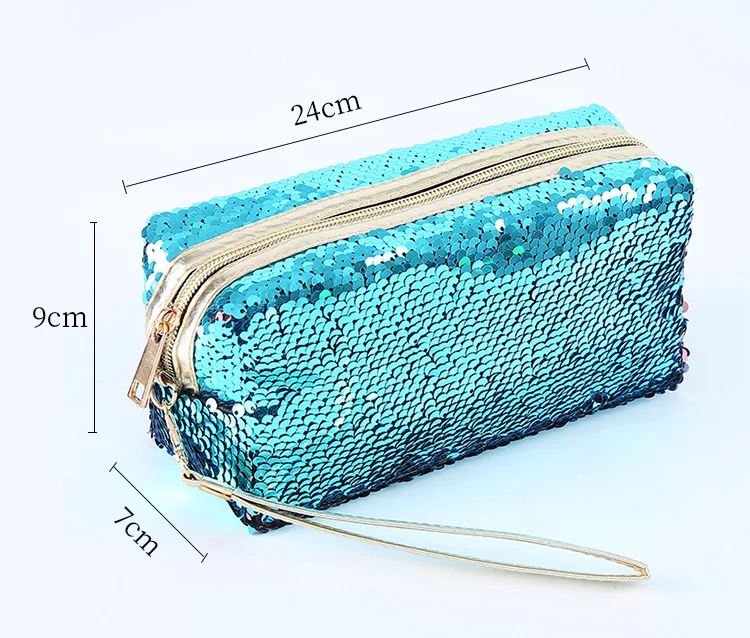 New Arrival High Quality Fashion Custom Magic Shine Pink Cosmetic Pouch