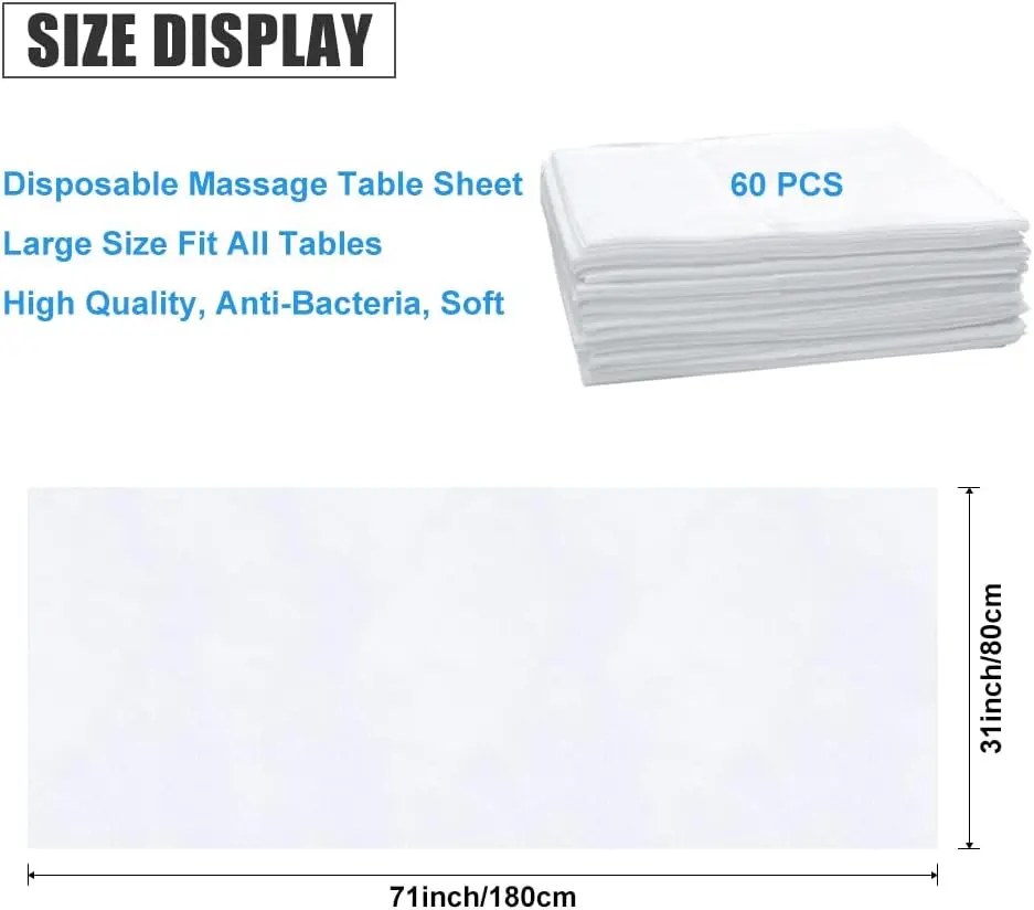 Hot Selling Customized Bed Cover Hotel Message Disposable Bed Sheet 150 x 220 white Polypropylene