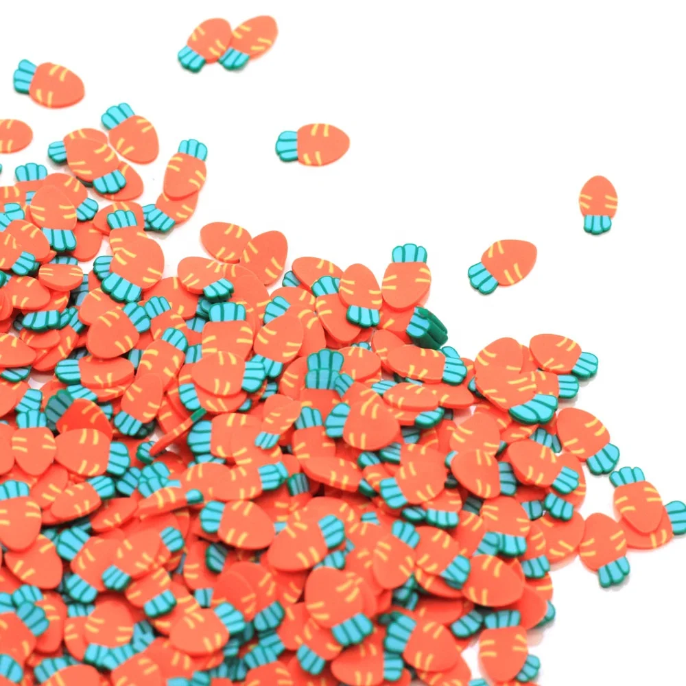 
Carrot Vegetables Shape Polymer Clay Sprinkle For Phone Decoration Scrapbook Shaker Card DIY Slime Filler 