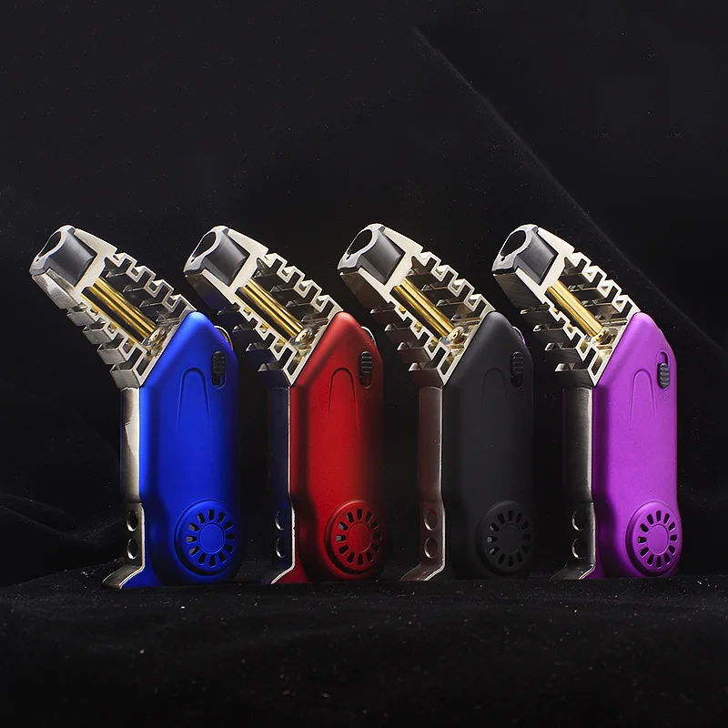 High-Powered Torch Lighter Adjustable Gas Lock Fire Inflatable Welding Torch Lighter
