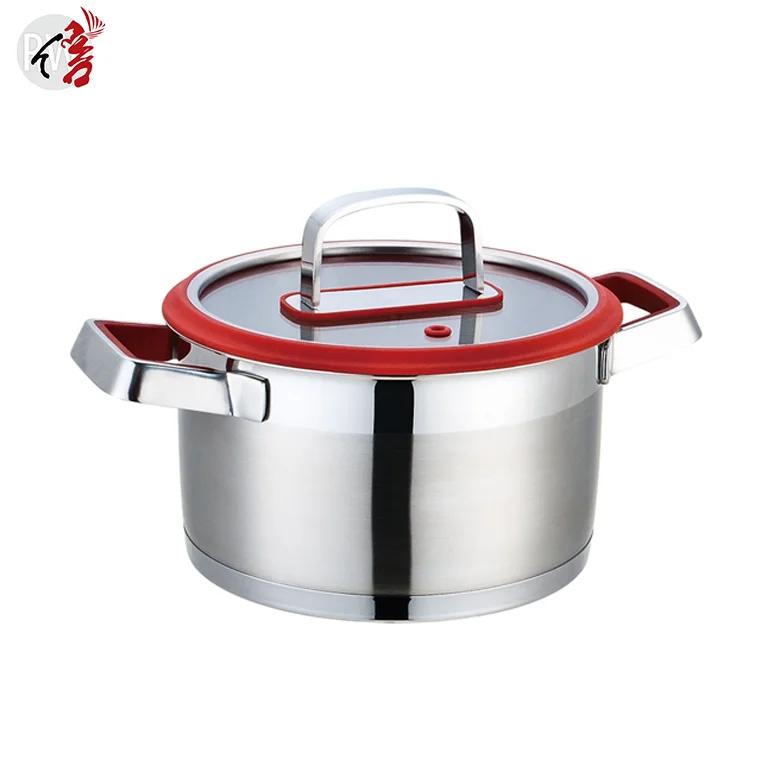Straight Body Stainless Steel Cookware Set with Anti Scald Silicone Handle for Induction Cooker