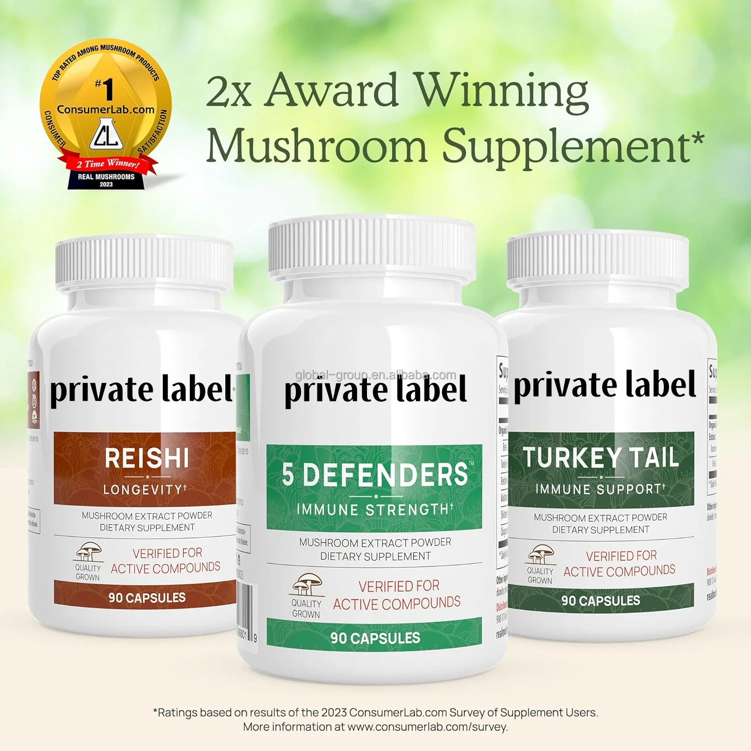 Private label herbal supplement organic reishi mushroom extract powder sleep support reishi mushroom capsules
