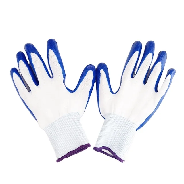  CE 4131 13 г безопасные строительные садовые перчатки анти-масляные черные нитриловые пальмовые