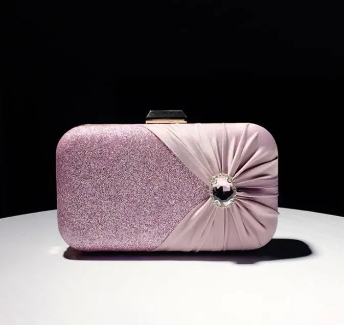 2024 New year party shining crystal woman evening bags dress set, new design factory luxury bling bling lady evening party bags