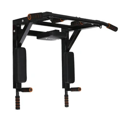Indoor Home Gym All In One Wall Mounted Dip Station Chin Up Bar Power Tower Pull Up Bar