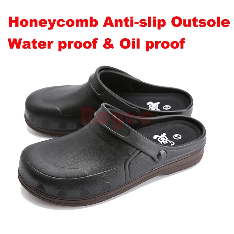kitchen work shoes for Men Rain Boots Waterproof Shoes Flat Clogs Garden Kitchen Shoe kitchen chef boots  size 45