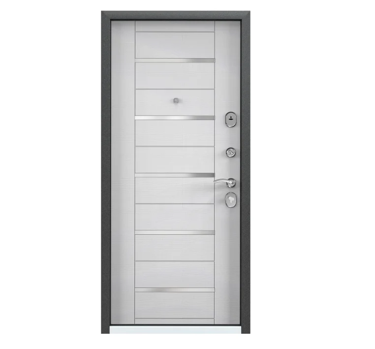 3D Pattern MDF with PVC coating Entrance Steel Door DELTA-M12