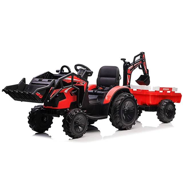 Новейший Детский Электрический Трактор для катания на автомобиле, оптовая продажа, детский экскаватор, игрушечный автомобиль 24 В