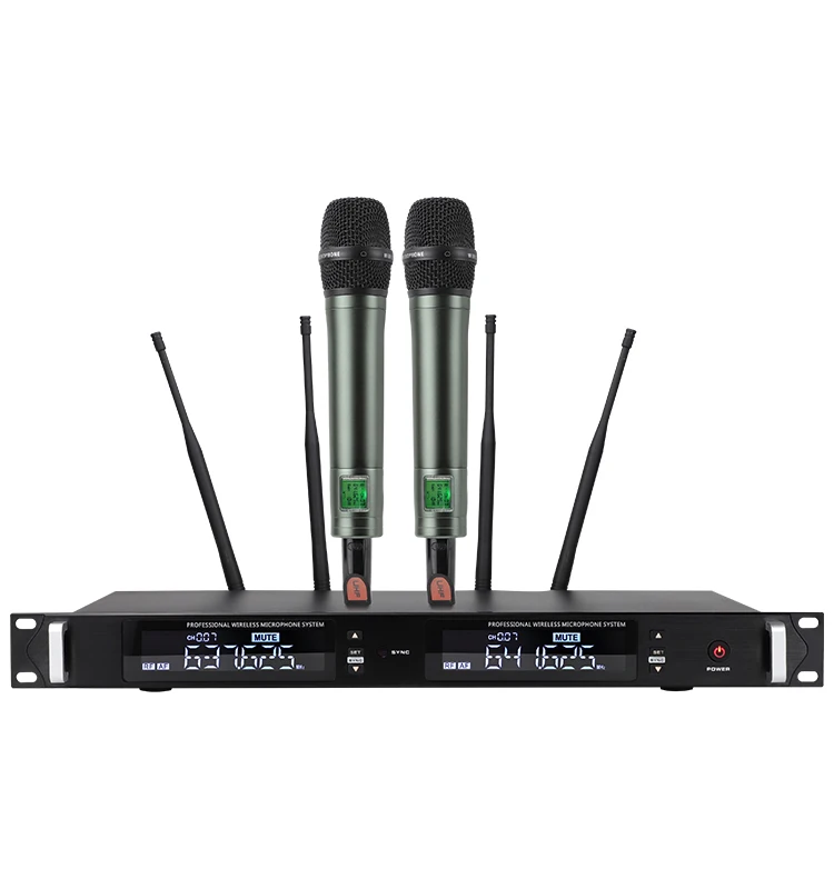 UHF двухканальный профессиональный караоке-динамик для смартфона с