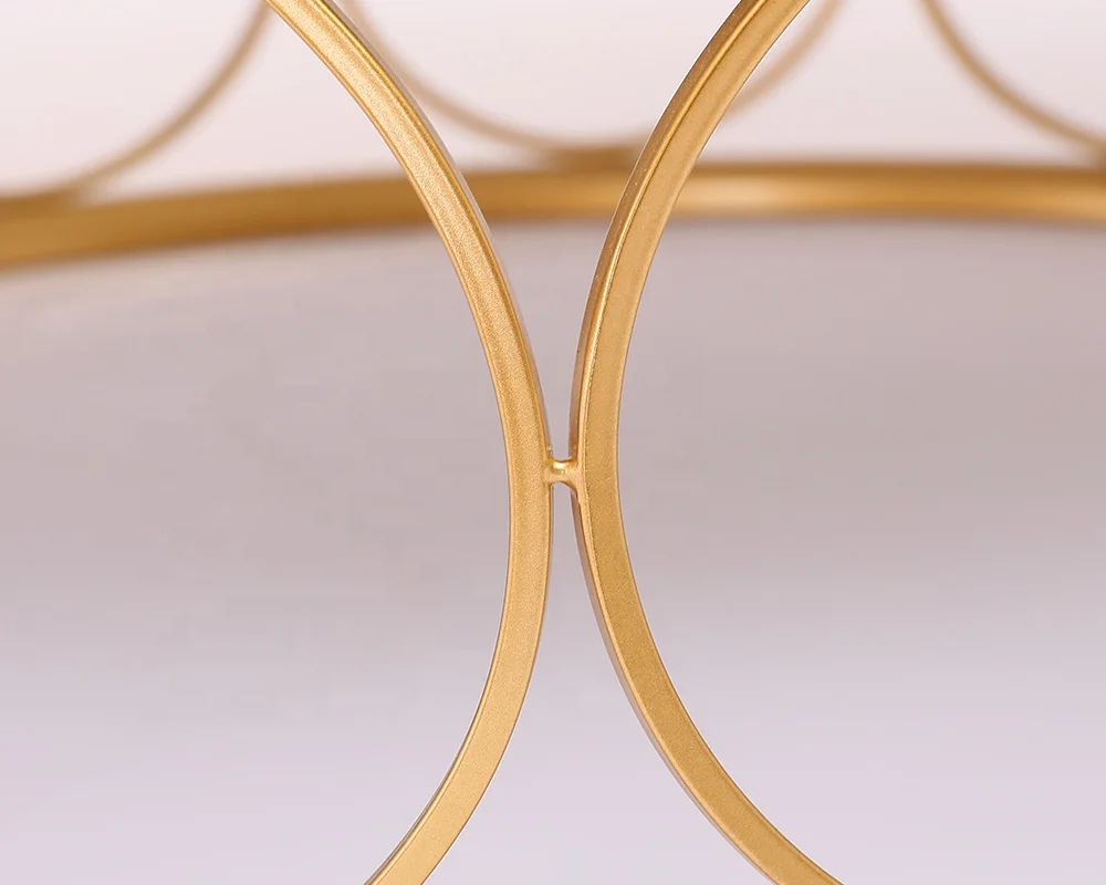 Factory direct luxury low round table mirror design central living room console table