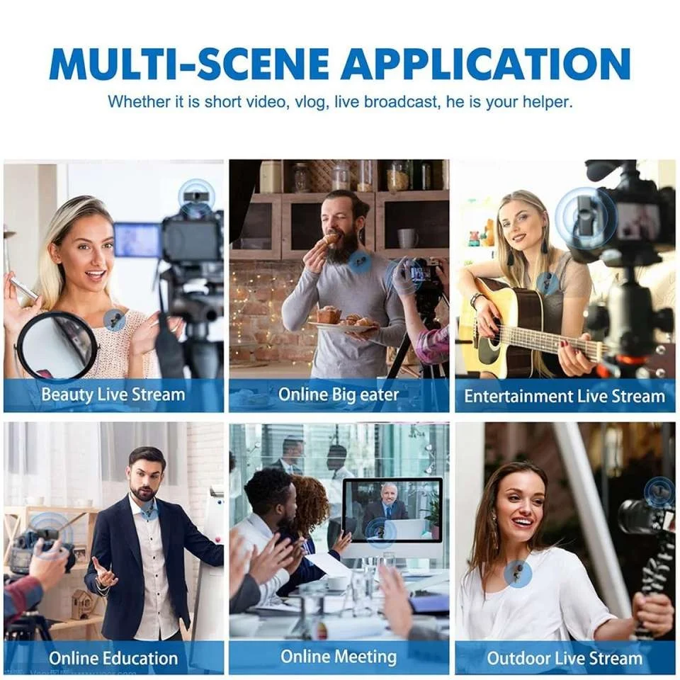 Amazon Mini Live Smart Recording Wireless Lavalier Microphone For Mobile Phone