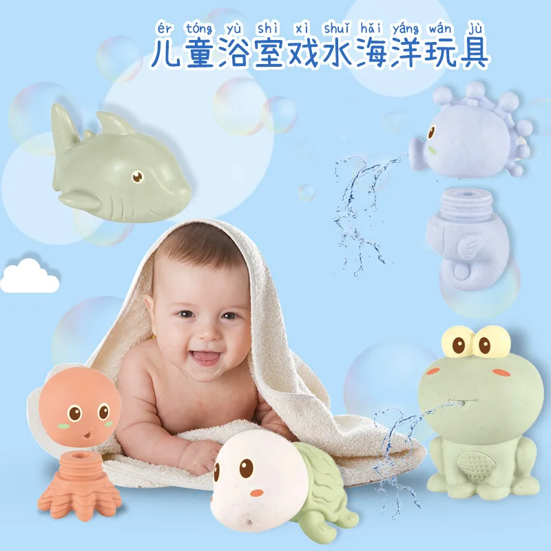 Baby Soft Stacking Building Blocks Squeeze Balls Toys Animals Shapes For Teething Chewing Bath Cups Gift.