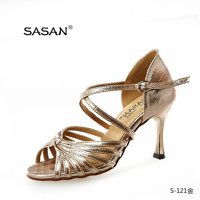 SASAN Metallic Heel Lady Latin Dance Shoe Salsa Shoe Wedding Shoes S121
