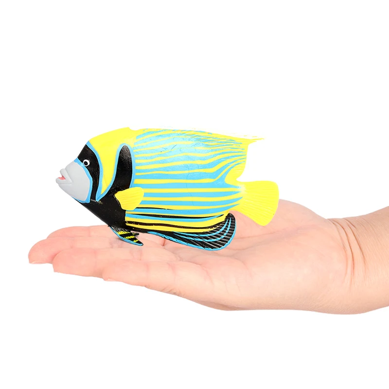 Wholesale Solid PVC Simulation  Fish Lobster Model Plastic Animal Toys Sea Creature Toys Butterfly Fish Figurines