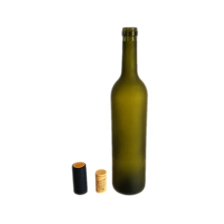 
750ml Custom Amber Burgundy Wine Glass Bottle With Cork Top 500ml 1000ml 1500ml Bordeaux Matt Black Red Wine Glass Bottles 