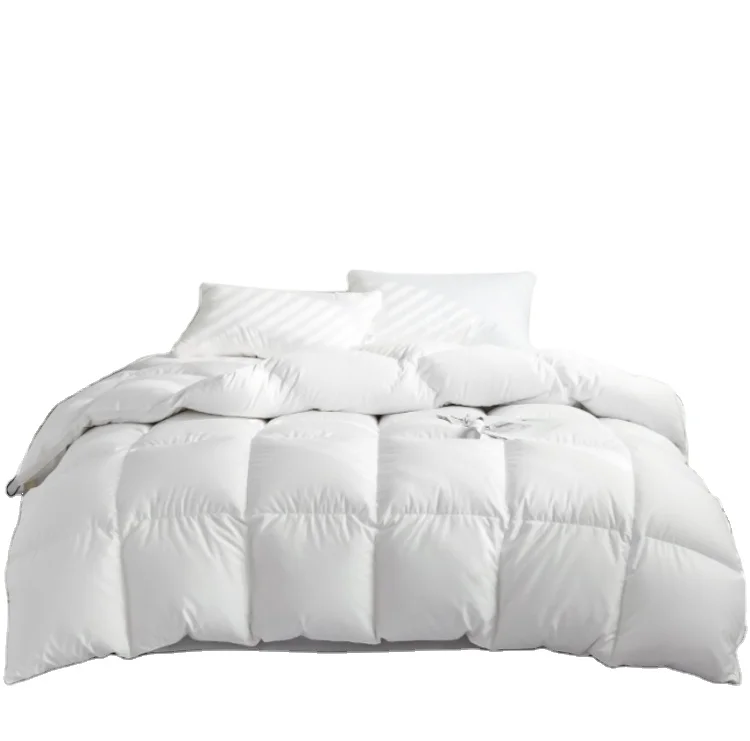 Big-OEM-Order-Service Goose Down Quilted Duvet White Feather Blanket hotel quilt
