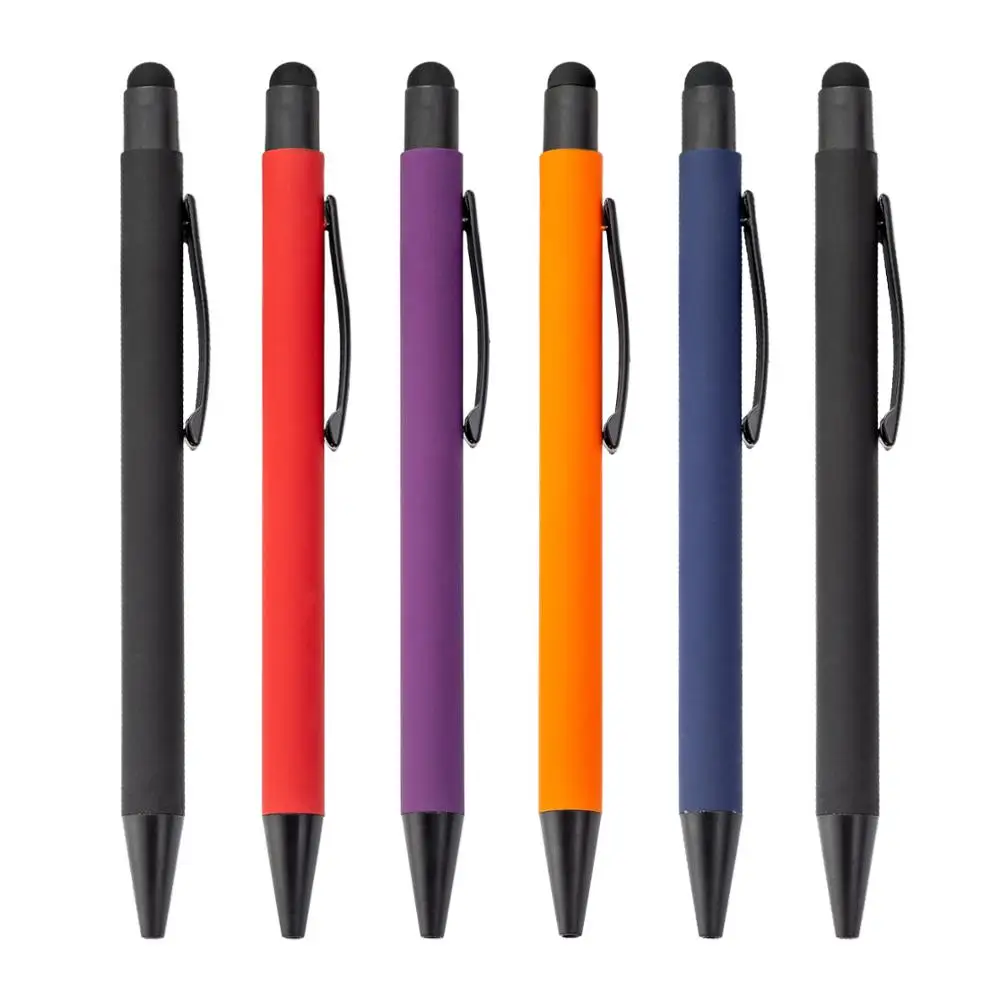 2021 Hot Sales Cheap Thin Metal Pen Free Sample Promotion Stylus  Screen Ball pen  With Custom logo