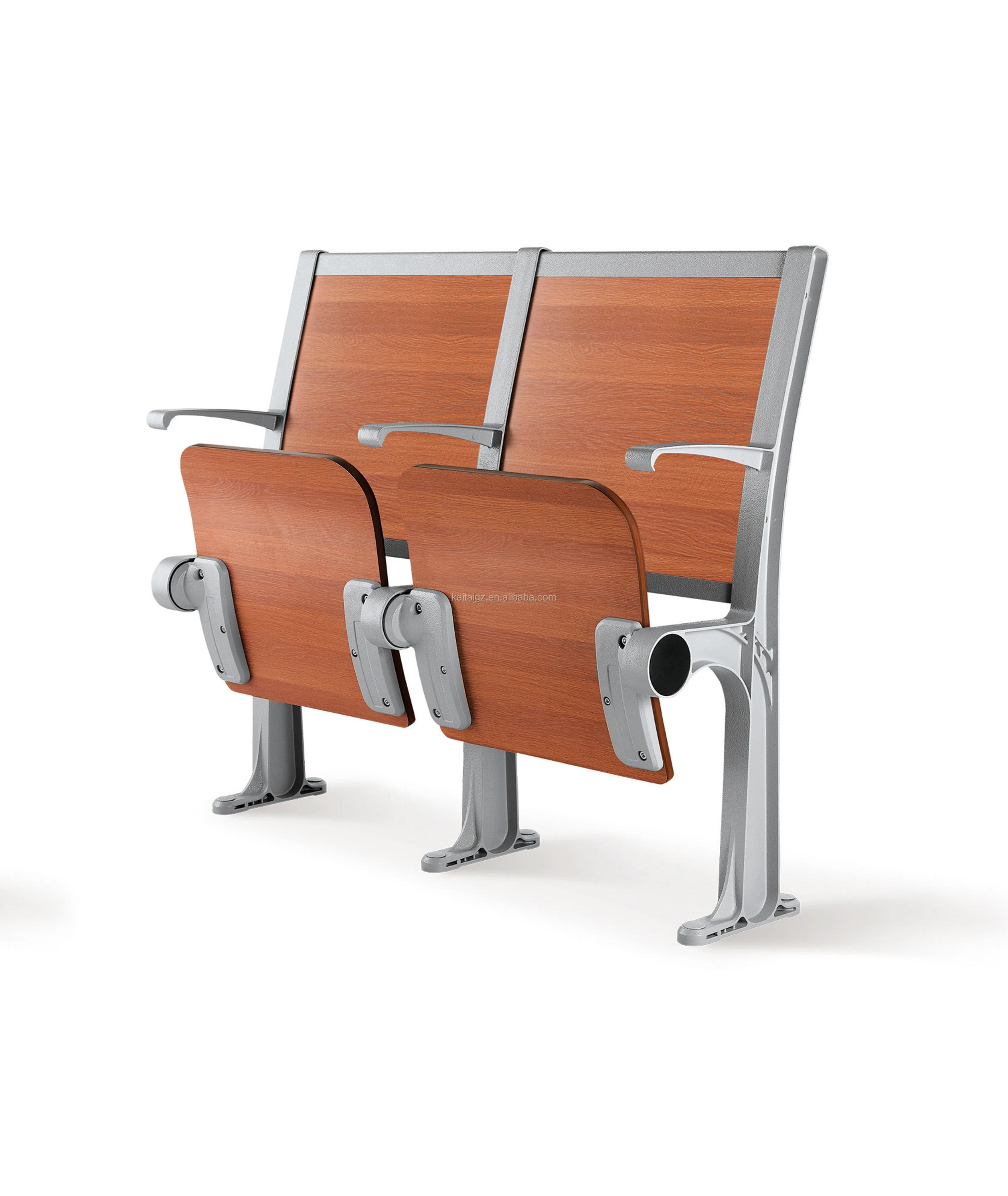 student training desk and chair aluminum alloy leg+wood chair for school