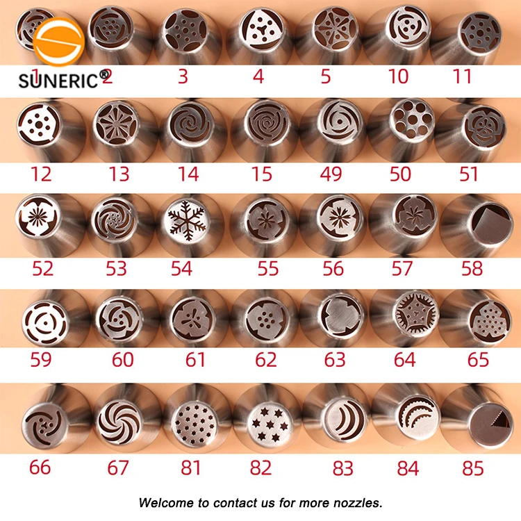 Wholesale DIY Cakes Decorating Tools Icing Nozzles Piping Tips for Pastry Baking Cupcake Decoration
