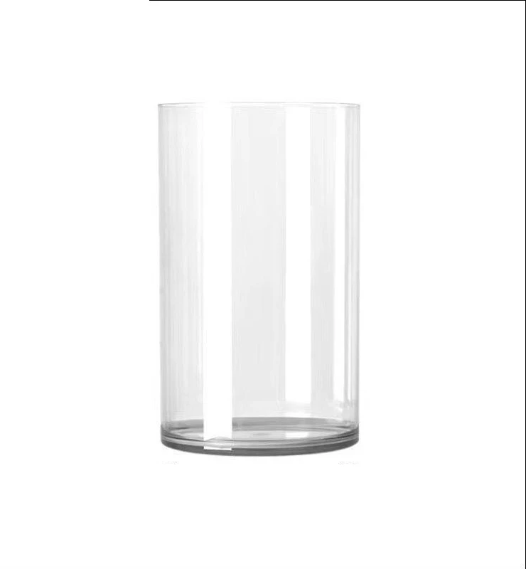 large acrylic anti-fall clear Flower Vase,   transparent straight tube cylinder vase decoration for living room