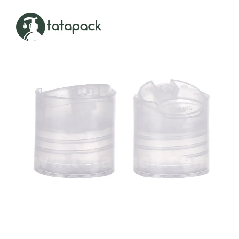 Tatapack Bottle & Packaging 28mm 28-410 Natural Smooth Disc Top Cap w/Pressure Sensitive Liner, Unlined Press Caps