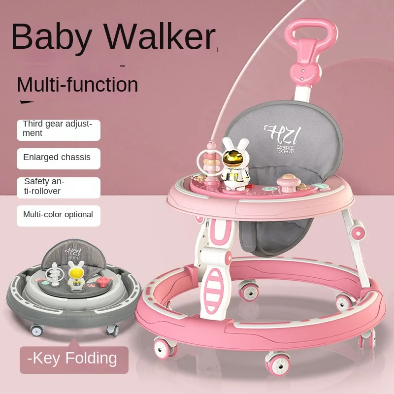 Baby Zhile Anti-O-Leg Anti-Rollover Walkers for 6-18 Months Foldable Plastic Frame Safety First Baby Toys for Kids Walking