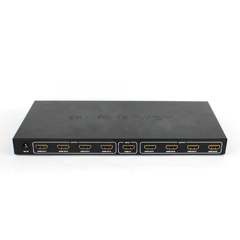 1 in 8 Out  8 Ports HDMI Splitter 1*8  Support Full HD 4Kx2K Video Dual Display for DVD PS3 Xbox with Power Adapter