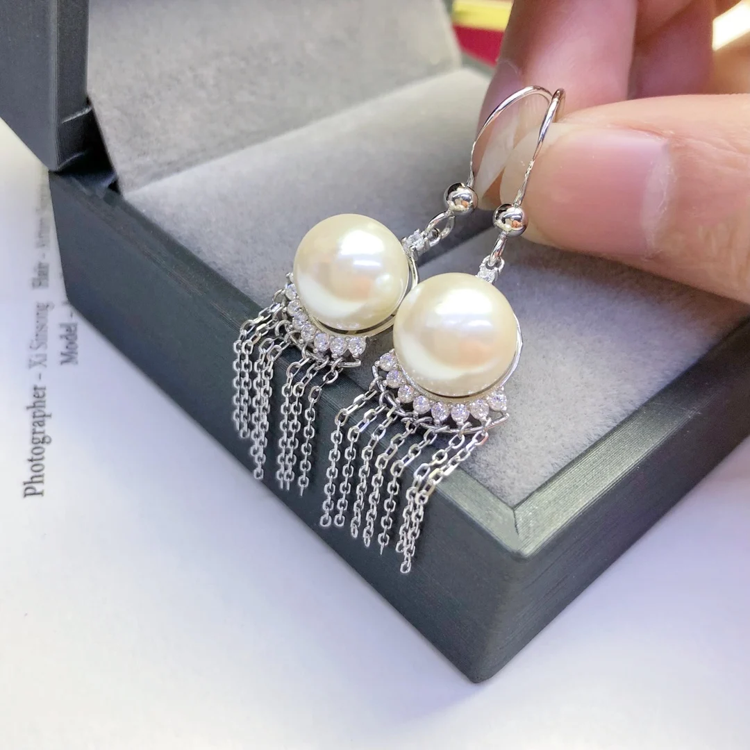 high Quality Freshwater Pearl 925 Sterling Silver Tassel Drop Earrings S925 Sterling Silver Drop Earrings For Women