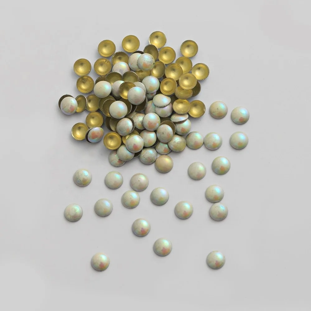 wholesale Different sizes hot fix rhinestuds neon color  textured dome half round nailheads factory directly sale