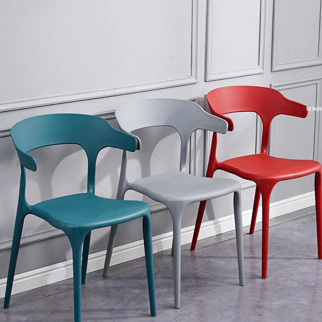 Dining Room Furniture Outdoor Stackable Chair Plastic Dining Chair Colorful Plastic Cafe Chairs