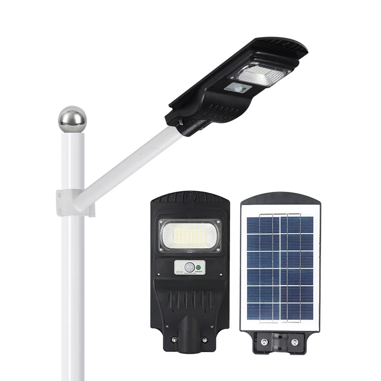 Новое поступление, уличный водонепроницаемый датчик движения Ip67 30 60 90 120 Вт, встроенный все в одном светодиодный уличный фонарь на солнечной батарее