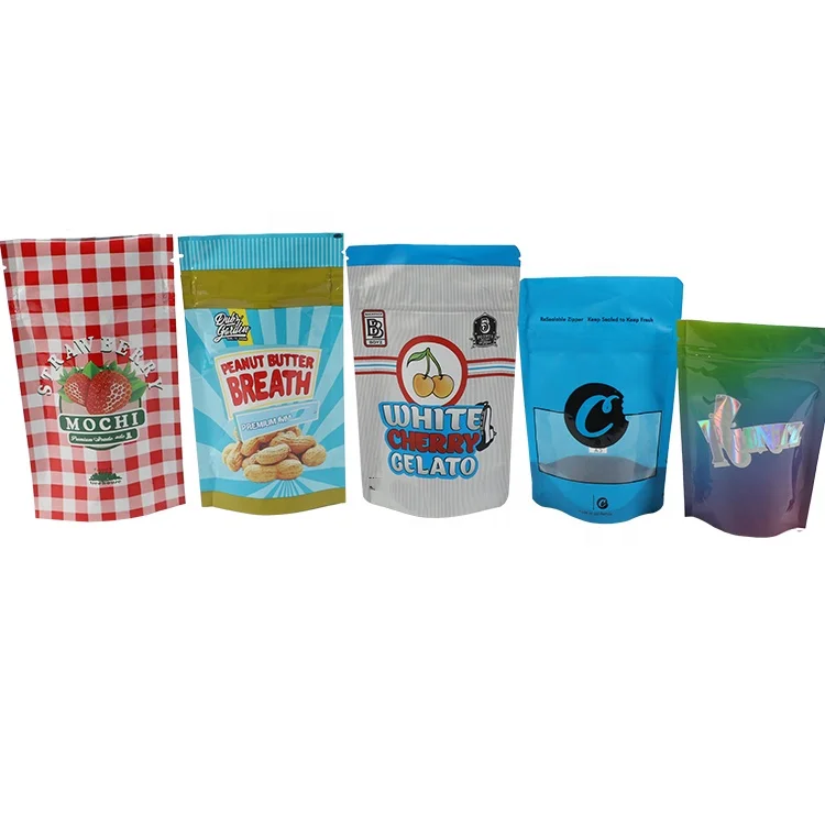 
Blunt wrap smell proof bag custom printed matte plastic candy hemp blunt wraps packaging 