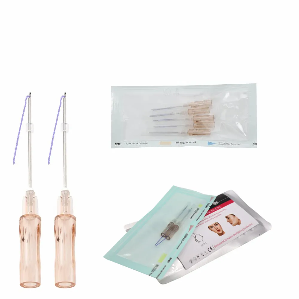 Barbed Suture Eye Brows Lifting Remove Double Chin Double Needle Pdo Threads 20g 100mm 450mm