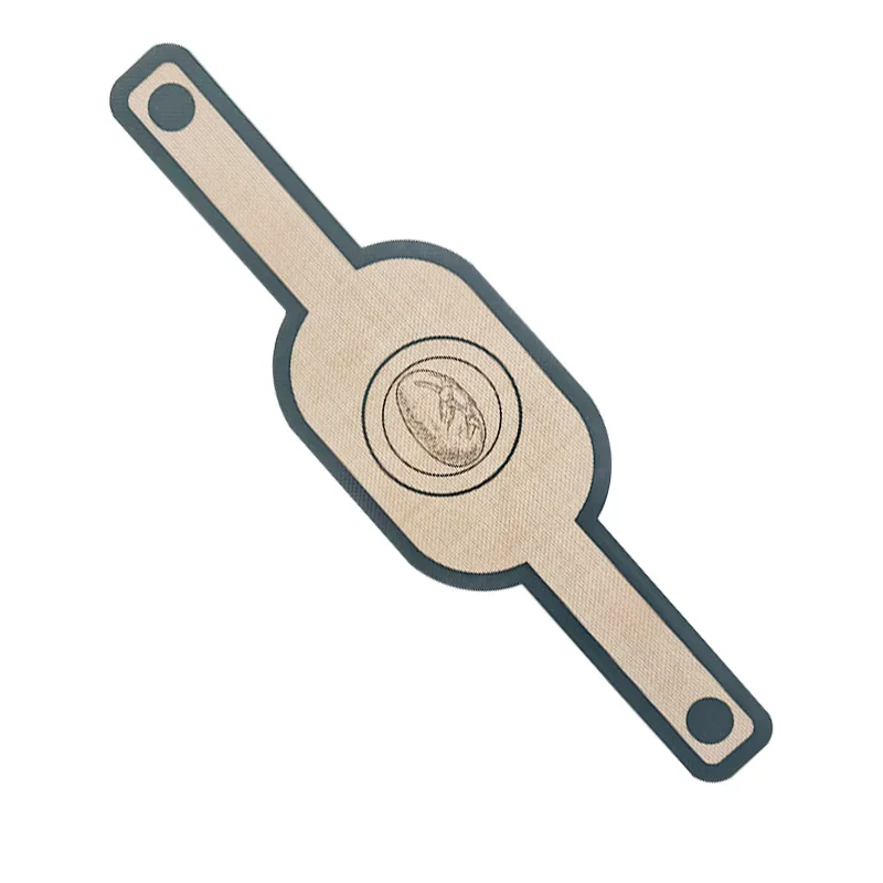 Russian Kitchen Large Oval Long Handle Dough Rolling Board Operation Silicone Dough Kneading Mat Dutch Thickened Bread Transfer