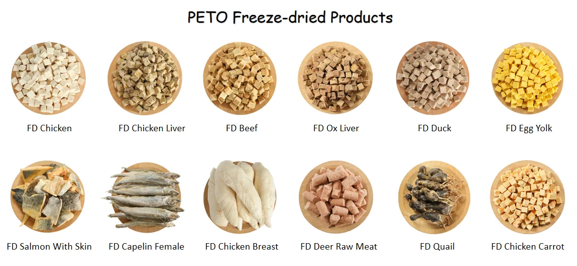 Hunan peto oem dog food natural freeze-dried chicken liver snacks freeze-dried meat dog food manufacturing wholesale price