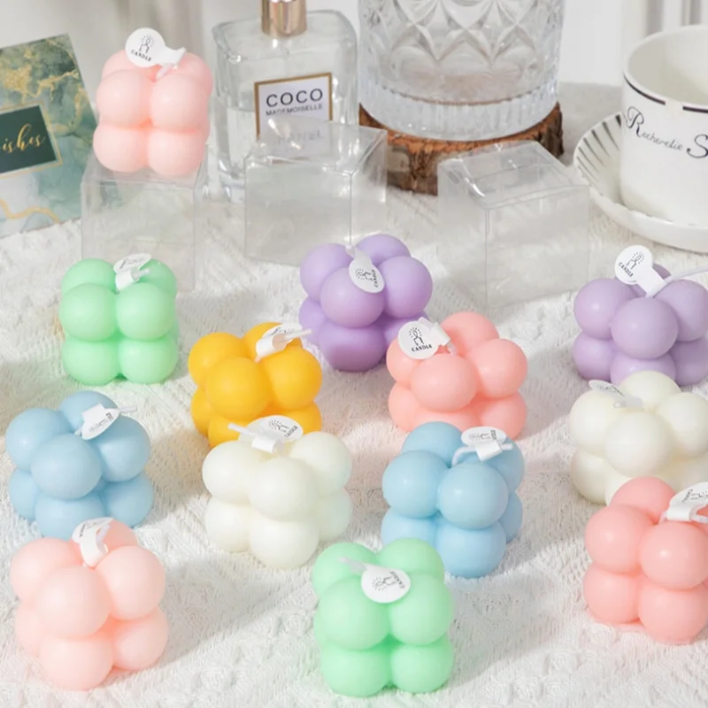 Vibrant Bubble Candle,Perfect for Women and Girls Who Appreciate Cute Decor - Pack of Bubble Candles, Vanilla Candle