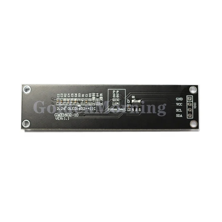 
GoldenMorning Mono Color White IIC 2.26 Inch 16x2 LCD OLED Module Character Display 